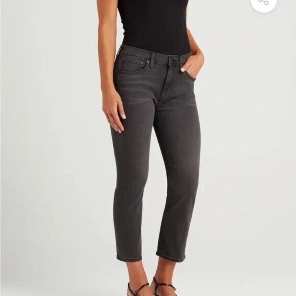 EDWIN‎ ELIN CROP STRAIGHT JEANS Women's Size 33 KNIGHT RYDER GREY WASH